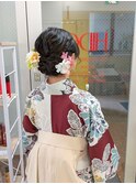 編み込みアレンジ～袴