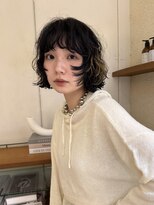 マッシュ 北堀江(MASHU)&nbsp;ボブパーマ　顔まわりレイヤーパーマ　簡単スタイリング