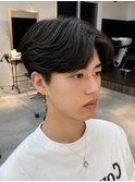 MEN'S/フェザーパーマ/ショートフェザー/センターパート/下田