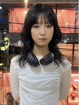 アクアオモテサンドウ(ACQUA omotesando) △レイヤーパーマロングパーマコテ巻き風パーマグレージュ