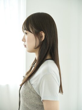 リトル 藤沢(little) 暗髪ストレート×顔まわりレイヤーロング