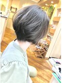 【コトノハ】 とろみ ふわ軽ショート 大人可愛い ブルージュ