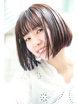 ステラ ヘア デザイン サロン(STELLA hair design salon) ツヤボブ　インナーカラー　パープル　S