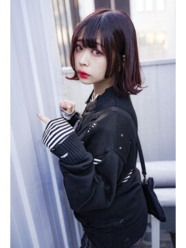 アマンドール(Aman D'or) 姫カット外ハネボブ×ベルベットレッド