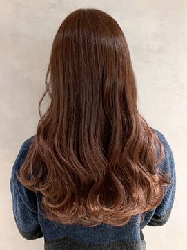 アイティー バイ アルバム 浦和店(IT by ALBUM) ブラウンロング_オリーブカラーハイライトカラー_ba249951