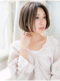 *mod's姪浜*…艶カラーかき上げ小顔切りっぱなしワンレンボブd