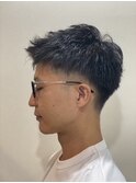 ブロックフェードアップバングスタイル