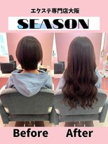 シーズン 大阪(SEASON)&nbsp;【エクステ】ボブからロングヘア♪エクステ100本までつけ放題2