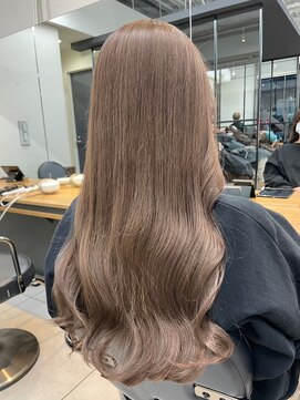 ラックスビー マハロ 江坂駅前店(LUXBE MAHALO) くすみカラーマロンベージュブリーチ秋色