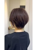 ショートボブ/大人ショート/ピンクブラウン/ラベンダーブラウン