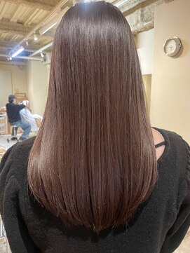 シリ アンド ブラント(siri and brunt) 【髪質改善】重めストレートヘア×上品ピンクカラー