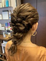 ガーデン 渋谷(GARDEN)&nbsp;編み下ろし/結婚式お呼ばれヘア/参列ヘア/二次会ヘア/ロング