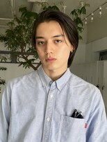 =メンズボブ/メンズロング/ダークアッシュ/ニュアンスパーマ