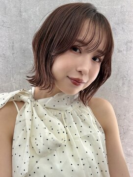 ロンドワン 三宮元町(Lond one) くびれボブ/ピンクブラウン