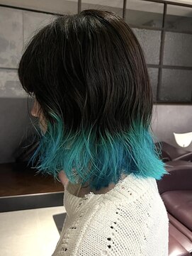 ボコカ(bococa) 【Vicky指名】メンズボブ　ターコイズ　デザインカラー