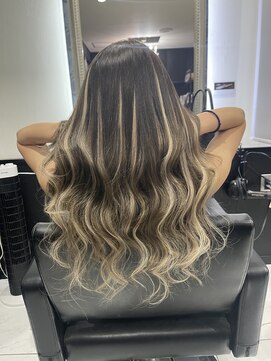 ヘアーデザイン ジェルム(Hair Design germe) プルエクステでゴリゴリハイライト #しのだスペシャル