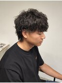 マッシュウルフ波巻きツイストスパイラルパーマ