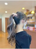 ★イヤリングカラー・今回は色味だけブルーグレー★