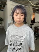 ラベンダーグレーブリーチカラーダブルカラーレイヤーボブ大通駅