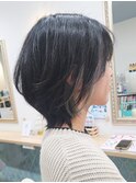くびれショート×グレージュインナーカラー