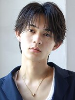 オーシャントーキョー サニー 原宿(OCEAN TOKYO Sunny)&nbsp;フェザーパーマセンターパートニュアンスパーマ韓国マッシュ黒髪