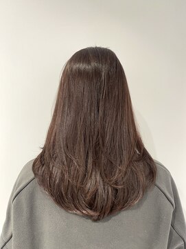 ムード(MOOD,) 着物ヘア/ダークアッシュ/ミディアムレイヤーカット/銀座駅