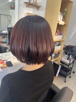 グリン(grin)&nbsp;チェリーカラー　レイヤーボブ