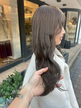 ジュベ(juve.) 大分ミディアムロング顔周りレイヤーカット髪質改善カラー