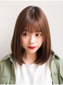 ミディアムレイヤーカット/髪質改善/韓国/前髪/新宿/ブリーチ