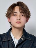 刈り上げセンターパート/波巻きツイストスパイラル/南堀江