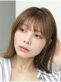 表参道白髪ぼかしハイライトミディアムボブアッシュグレー40代