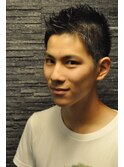 ツーブロックビジネスショートレイヤーかき上げコンマヘア