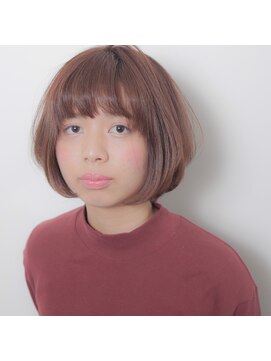 ヘアメイク エイト キリシマ(hair make No.8 kirishima) 〔No.8 中村〕ピンクベージュ オモメ ボブ