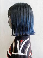 アイティー バイ アルバム 浦和店(IT by ALBUM) ネイビーグラデーションボブ_ピンクベージュボブルフ_ba309622