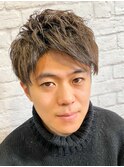 ツーブロックショート