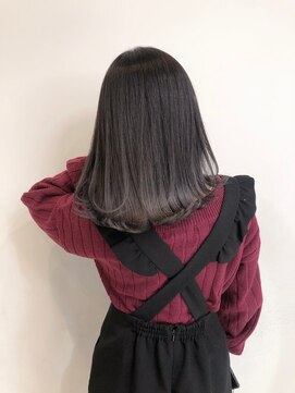 イース バイ アンブルリュクス 北千住(Ease by amble luxe) 前髪くびれイメチェンイヤリングカラーラベンダーカラー