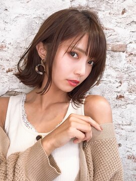 ウィズ 美容室 茂原店(Wiz) シースルーバング×切りっぱなし外はねボブ