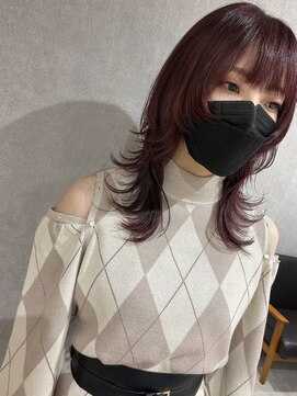 リアイス(Re:ICE) チェリーピンクフェザーミディアムウルフ