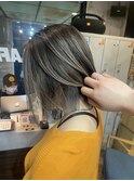 #バレイヤージュ#グレージュカラー#ボブウルフ#ココアベージュ