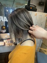 ラフ(LAFF)&nbsp;#バレイヤージュ#グレージュカラー#ボブウルフ#ココアベージュ