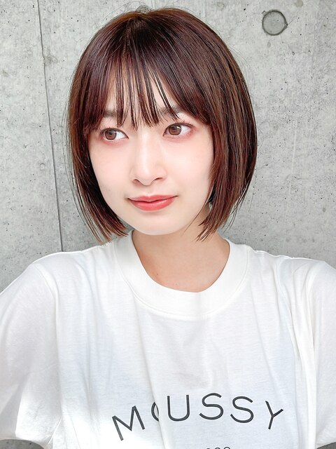 石塚／小顔ぱっつんレイヤーミニボブ10代20代30代韓国ヘア新宿