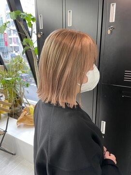 ルネ 北千住(Renee) ミルクティーベージュ_ハイトーン_外ハネボブ