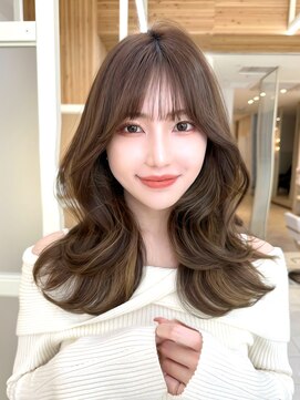 アフロートリノ(AFLOAT Leino) 大人可愛い韓国ヘア　レイヤーカット　似合わせ顔まわり#