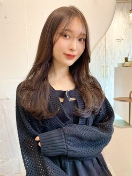 ルームバイシー 新宿(Loom. by Sea) 韓国風前髪/シルキーベージュ/グレージュカラー/斜めバング