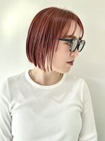 フォーク FOLK 【FOLK】透明感ペールピンク☆似合わせ切りっぱなしボブ♪
