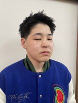 ビーバイエイトジェンツ(Bee by EIGHT GENTS)&nbsp;ダークアッシュアッシュブラックカルマパーマベリーショート