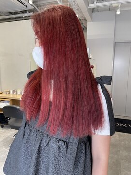 アヴァンス 京橋店(AVANCE) ブリーチ無しで作るダブルカラーのカシスレッド