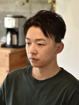 艶感かきあげスパイキーフェード【メンズカット/メンズヘア】