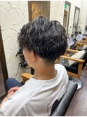ツイストスパイラル|センターパート|メンズパーマ|韓国