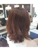 くびれミディアムレイヤー×40代50代大人ミディアムヘアー